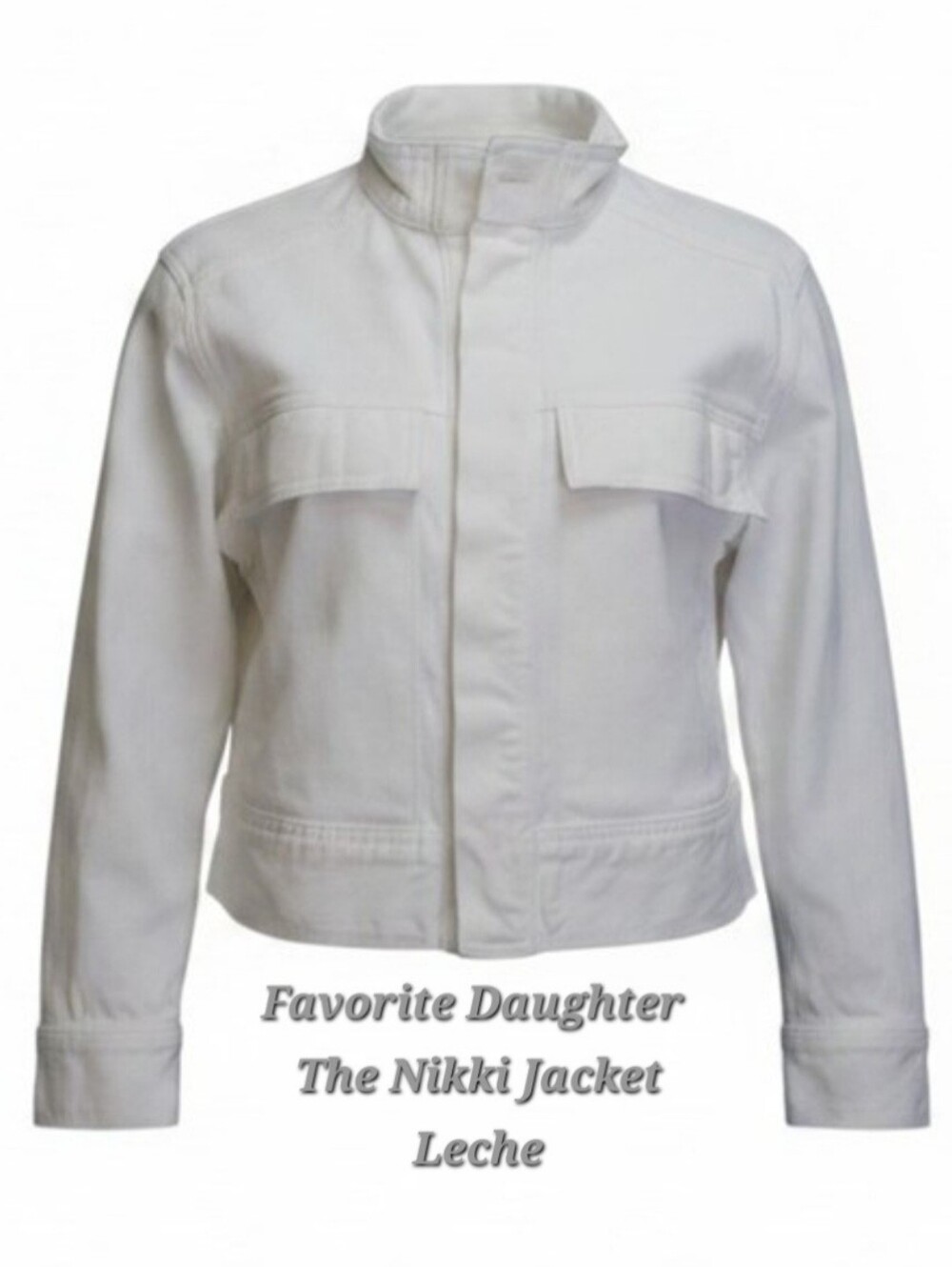 NWT Favorite Daughter The Nikki Denim Utility Jacket – Leche Cream Small